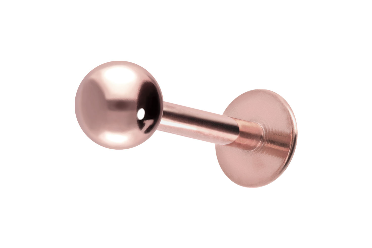 Titan Labret Piercing ABGERUNDETE PLATTE